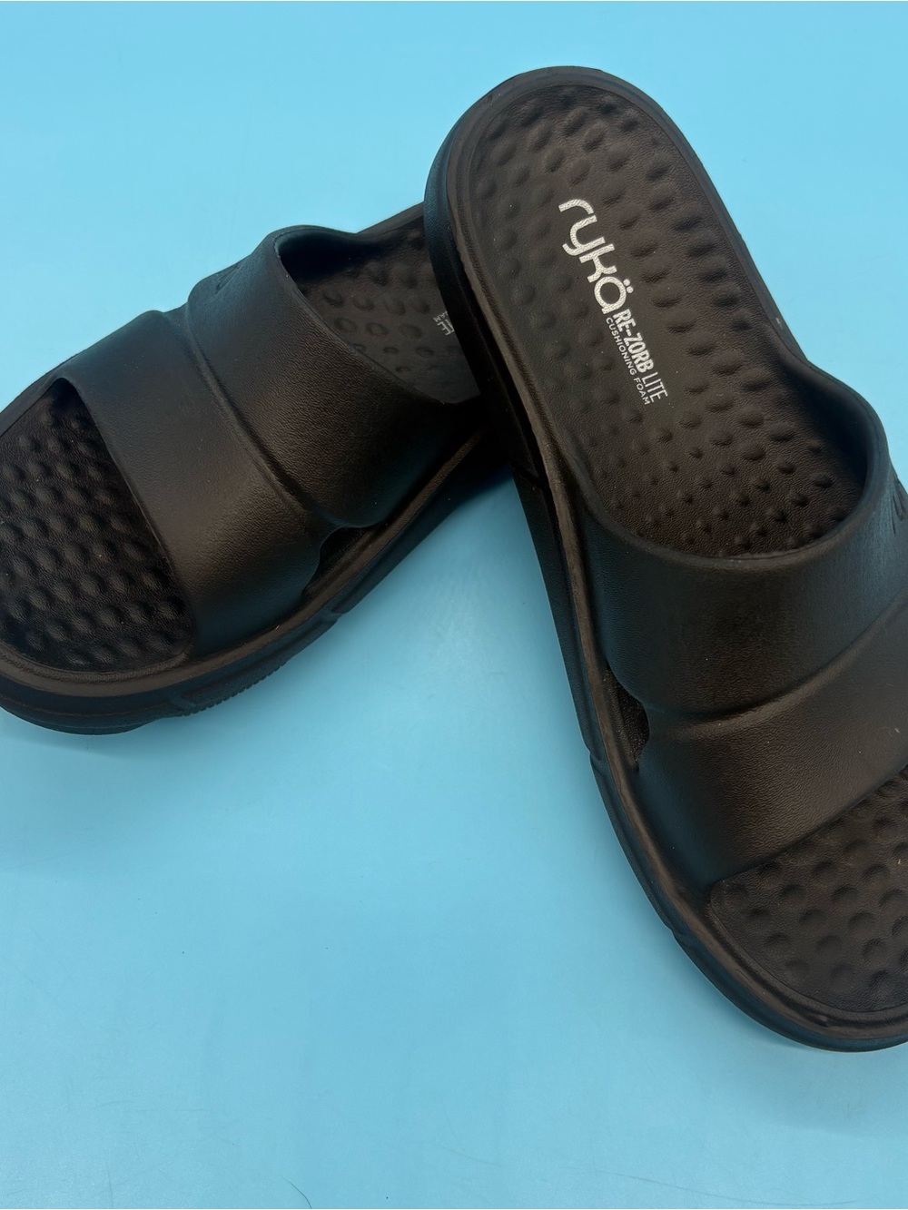 Ryka Women's Black Restore-Slide Sport Slides Flat Pool Sandals Shoes Size 8M - Picture 6 of 6